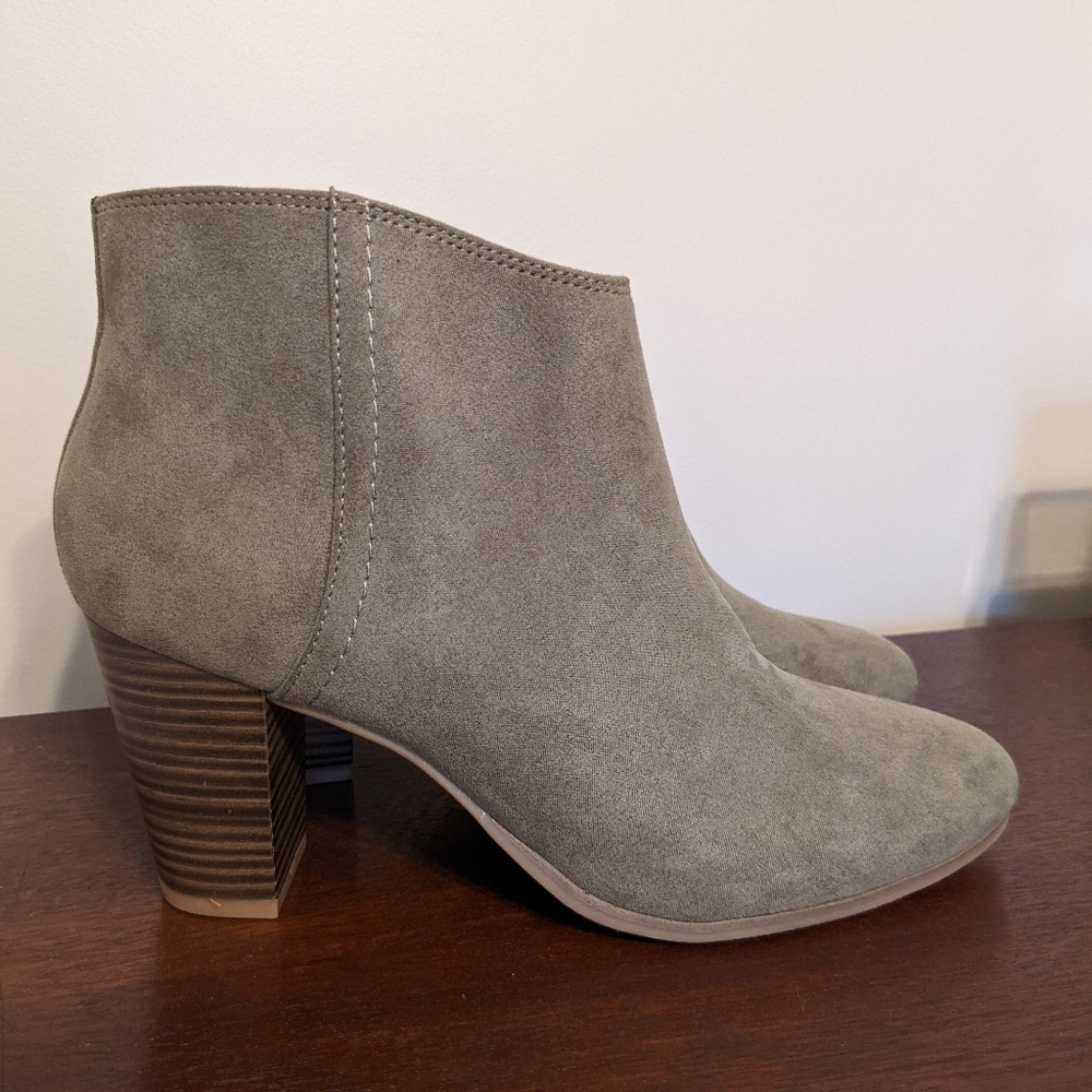 Green Suede Old Navy Booties